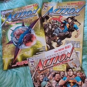 Superman comics action comic book # 3,4,5